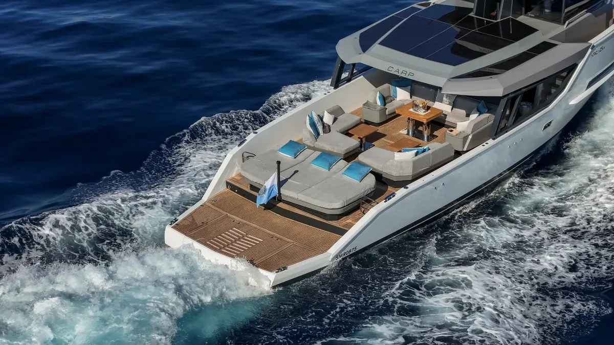 Arcadia Sherpa 60, master cabin — Ibiza Yachts Hire, Ibiza. Arcadia Sherpa 60 — 18.7m