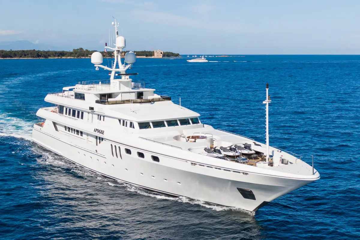 Apogee, exterior — Ibiza Yachts Hire, Ibiza. Apogee — 62.5m