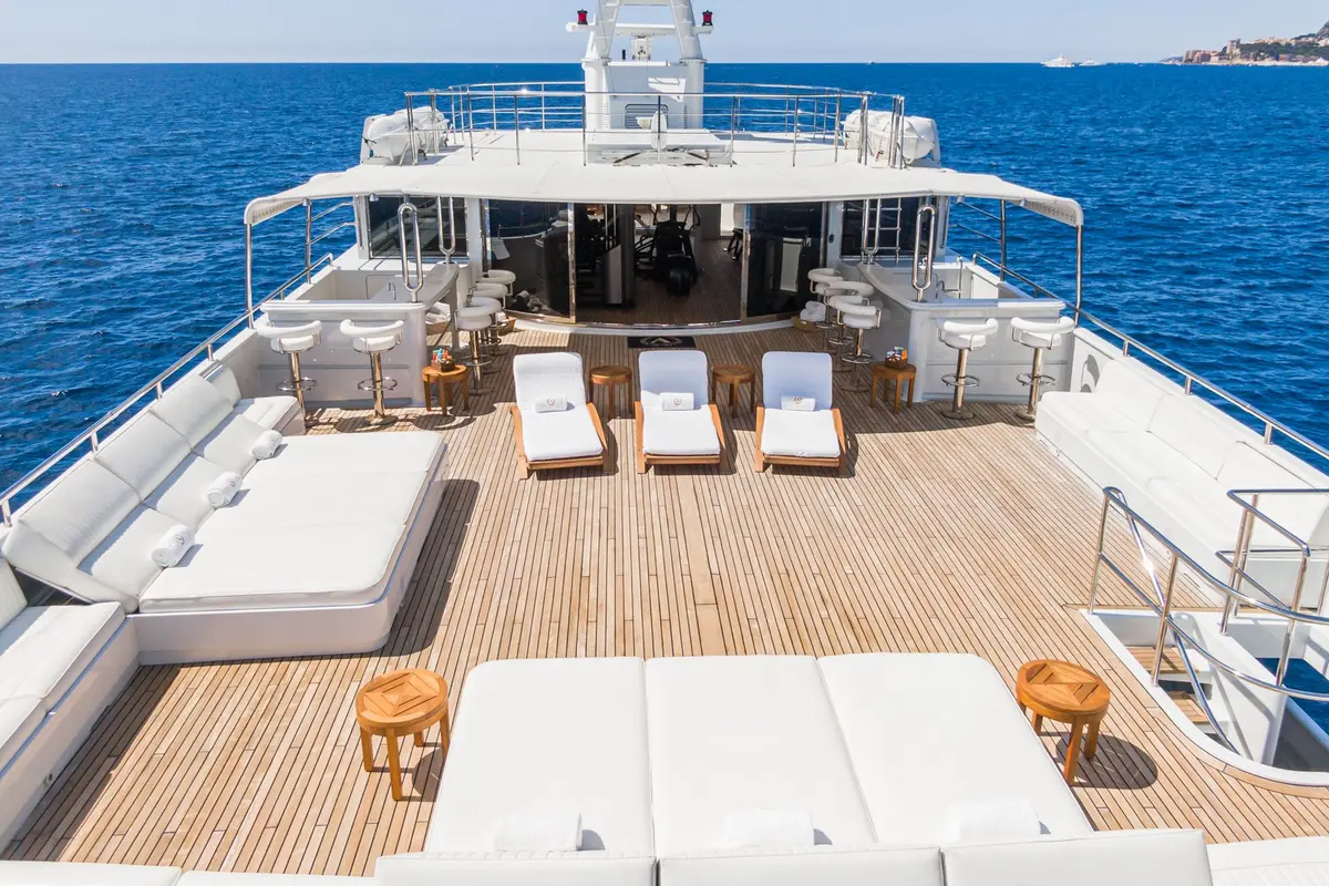 Apogee, master cabin — Ibiza Yachts Hire, Ibiza. Apogee — 62.5m