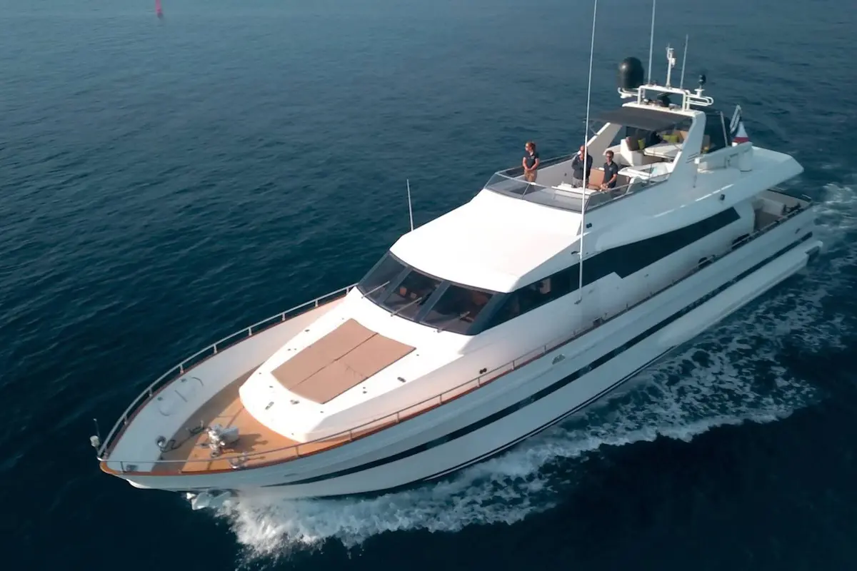 Falcon 80S, main deck — Ibiza Yachts Hire, Ibiza. Falcon 80S — 24m
