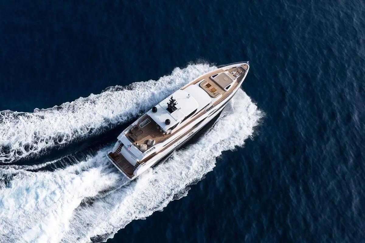 Majesty 100, main deck — Ibiza Yachts Hire, Ibiza. Majesty 100 — 32m