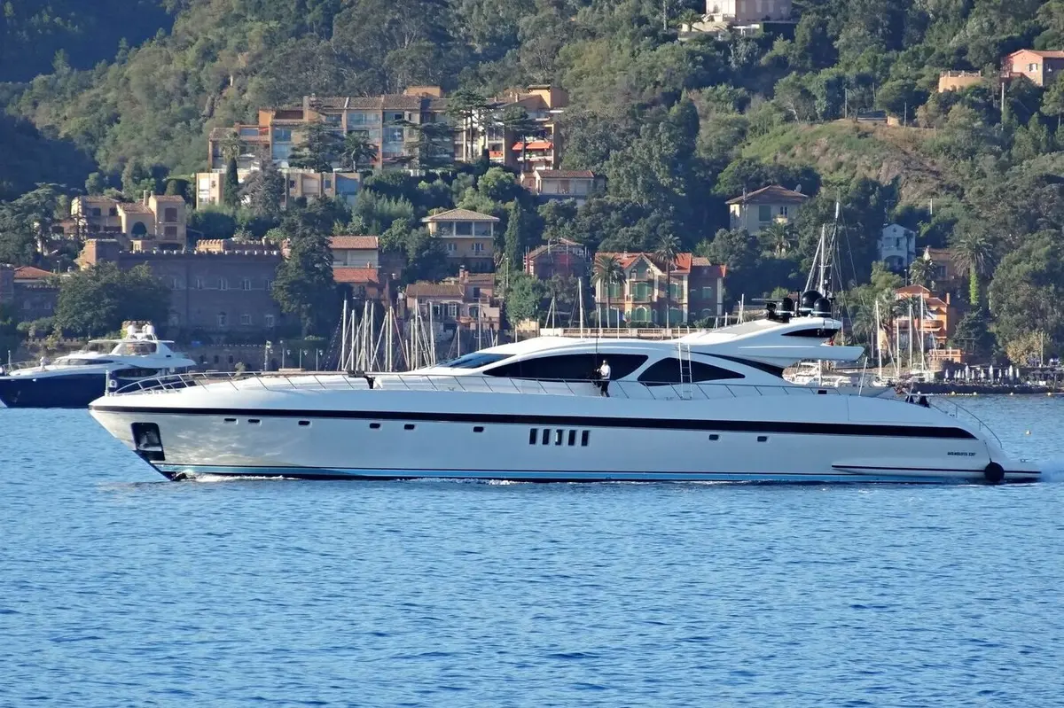 Mangusta 130, aft deck — Ibiza Yachts Hire, Ibiza. Mangusta 130 — 40m