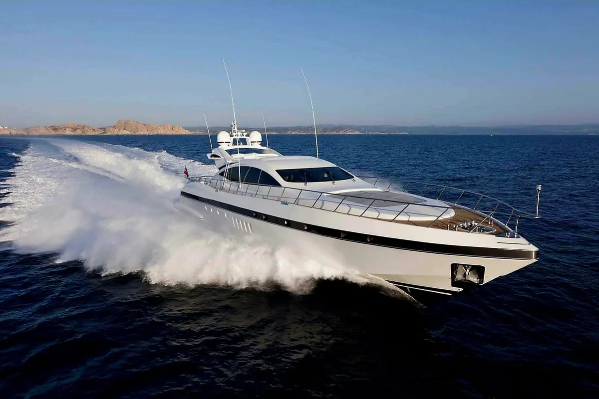 Mangusta 92, exterior — Ibiza Yachts Hire, Ibiza. Mangusta 92 — 28m