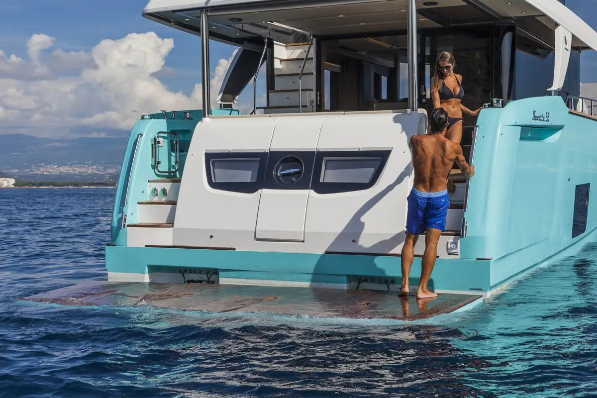 Navetta 58, master cabin — Ibiza Yachts Hire, Ibiza. Navetta 58 — 17m