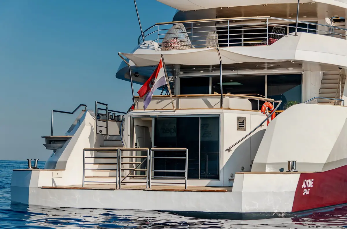 Philip Zepter 50m, aft deck — Ibiza Yachts Hire, Ibiza. Philip Zepter 50m — 50m
