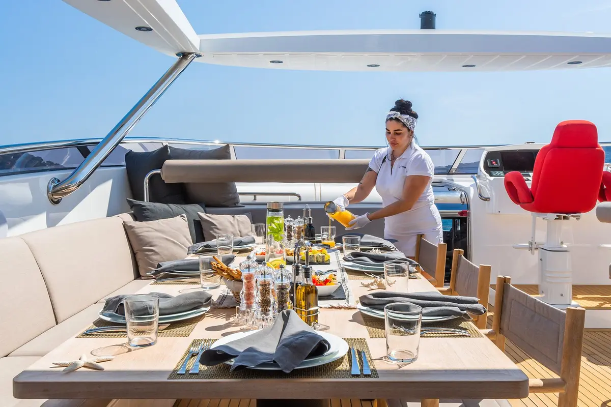 Princess 50, master cabin — Ibiza Yachts Hire, Ibiza. Princess 50 — 15.5m