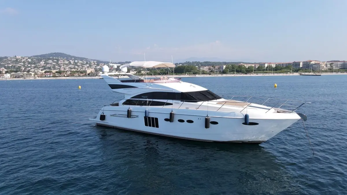 Princess 64 Fly, aft deck — Ibiza Yachts Hire, Ibiza. Princess 64 Fly — 20m