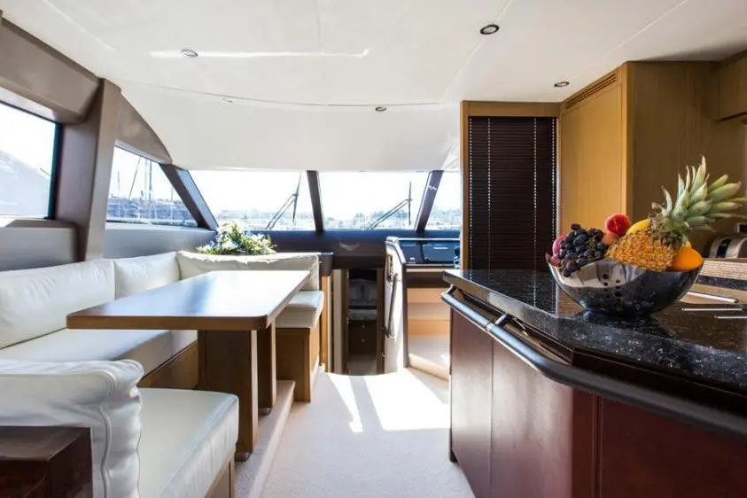 Princess 68 Fly, main deck — Ibiza Yachts Hire, Ibiza. Princess 68 Fly — 21m