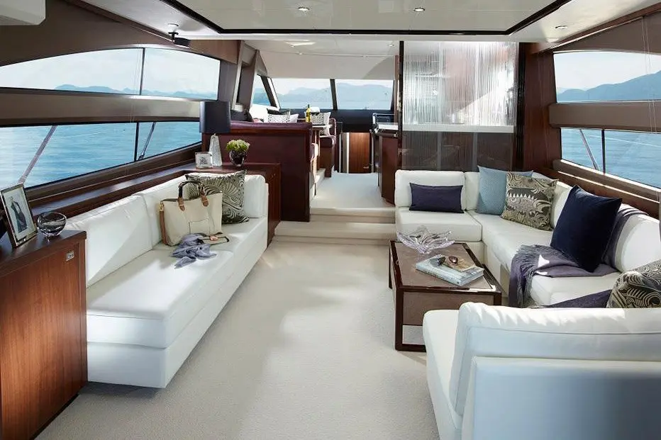 Princess 68 Fly, aft deck — Ibiza Yachts Hire, Ibiza. Princess 68 Fly — 21m