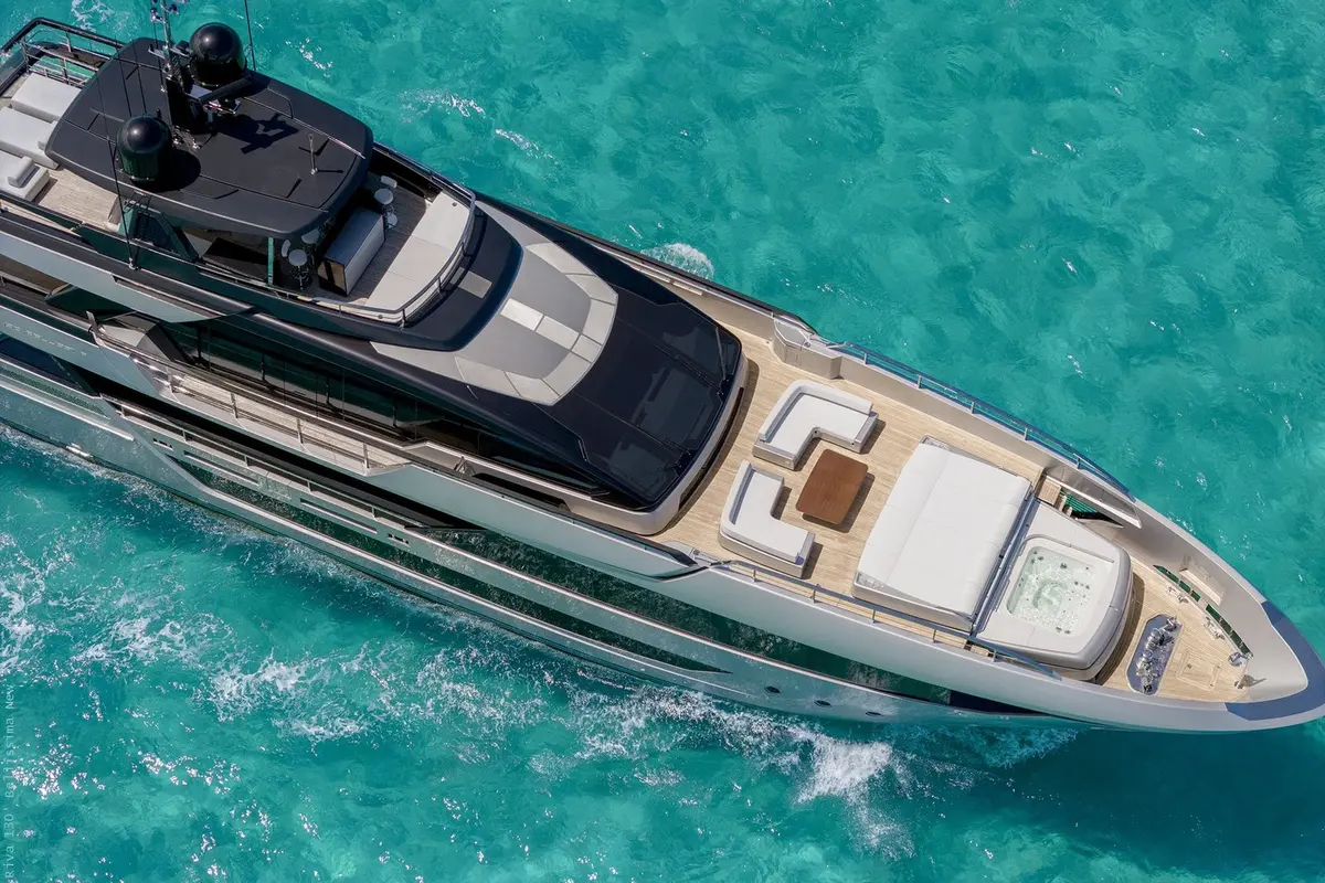 Riva 130, salon — Ibiza Yachts Hire, Ibiza. Riva 130 — 40m