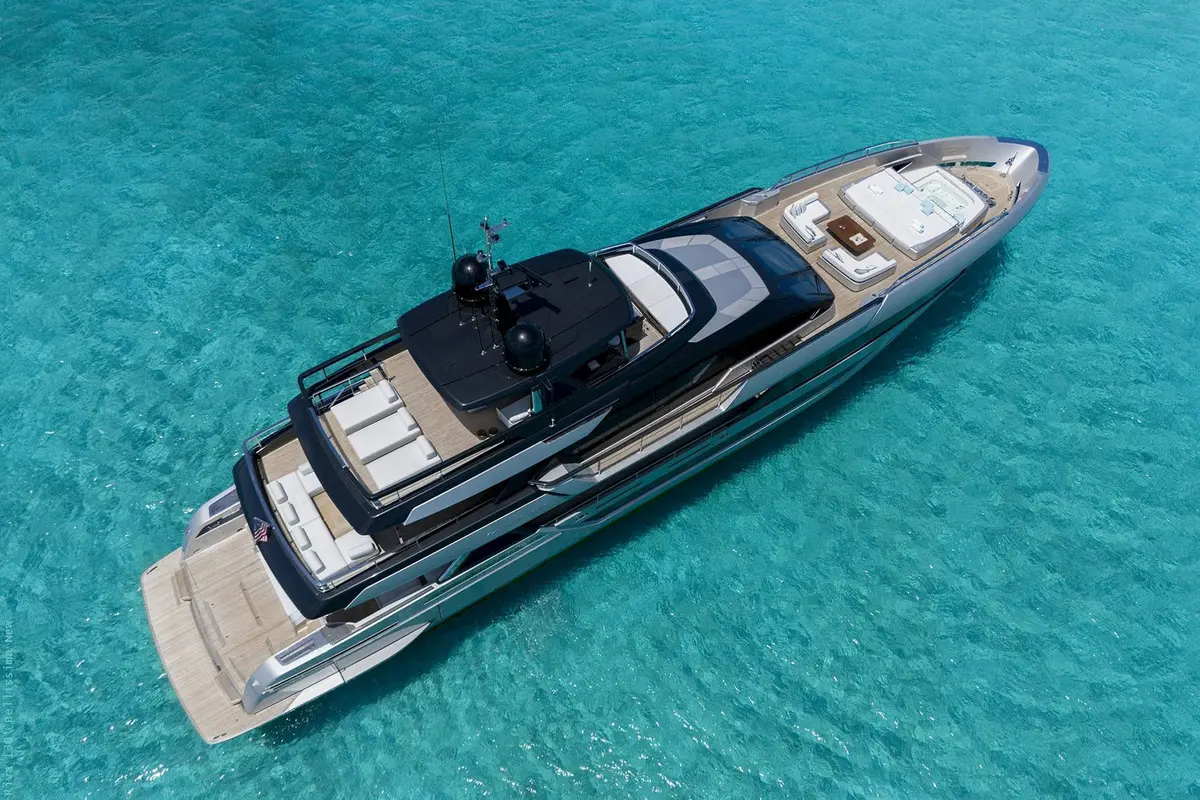 Riva 130 Bellissima, main deck — Ibiza Yachts Hire, Ibiza. Riva 130 Bellissima — 40m