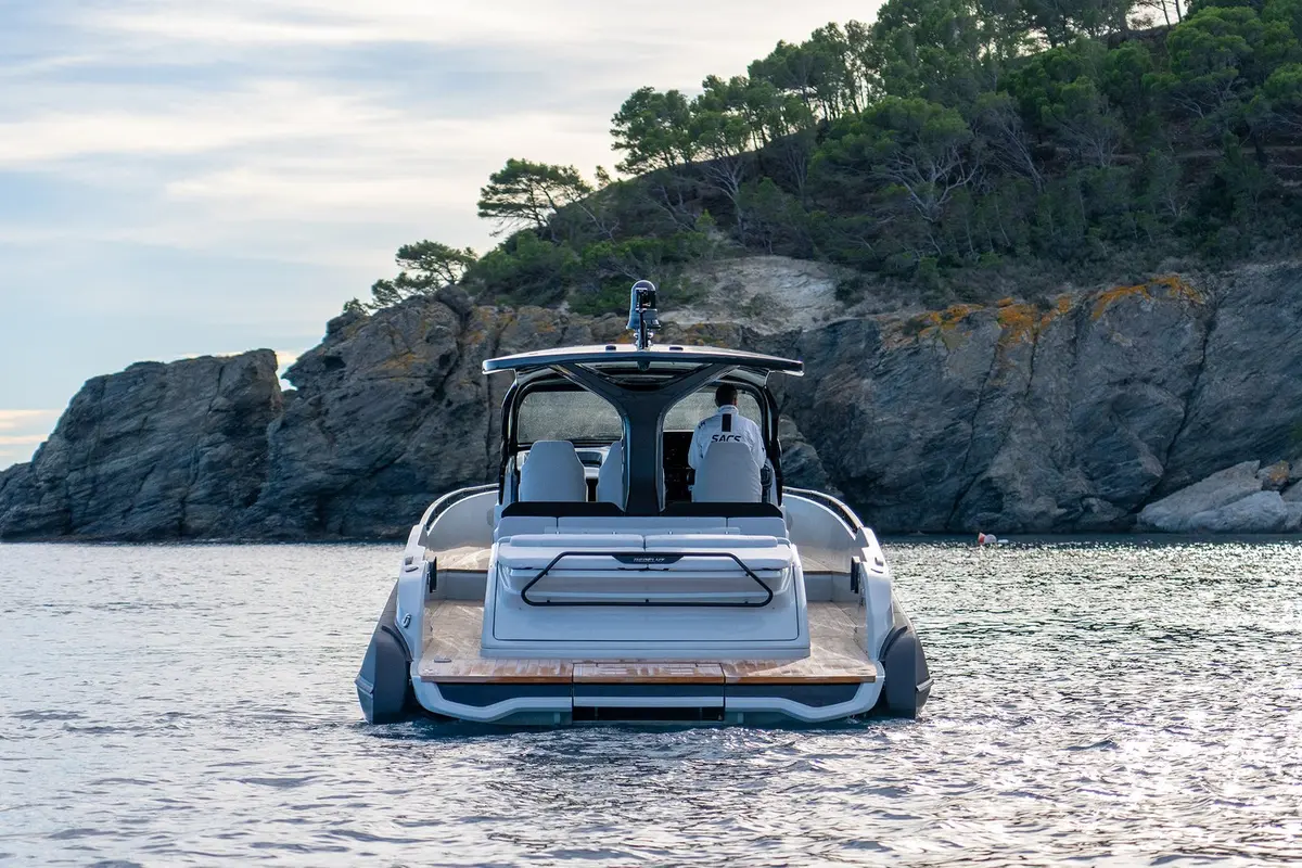 Sacs 47, aft deck — Ibiza Yachts Hire, Ibiza. Sacs 47 — 14m