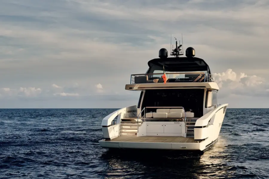 Sanlorenzo 112, aft deck — Ibiza Yachts Hire, Ibiza. Sanlorenzo 112 — 34m