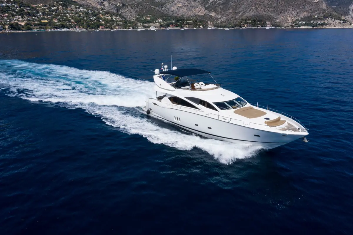 Sunseeker 82, aft deck — Ibiza Yachts Hire, Ibiza. Sunseeker 82 — 26m